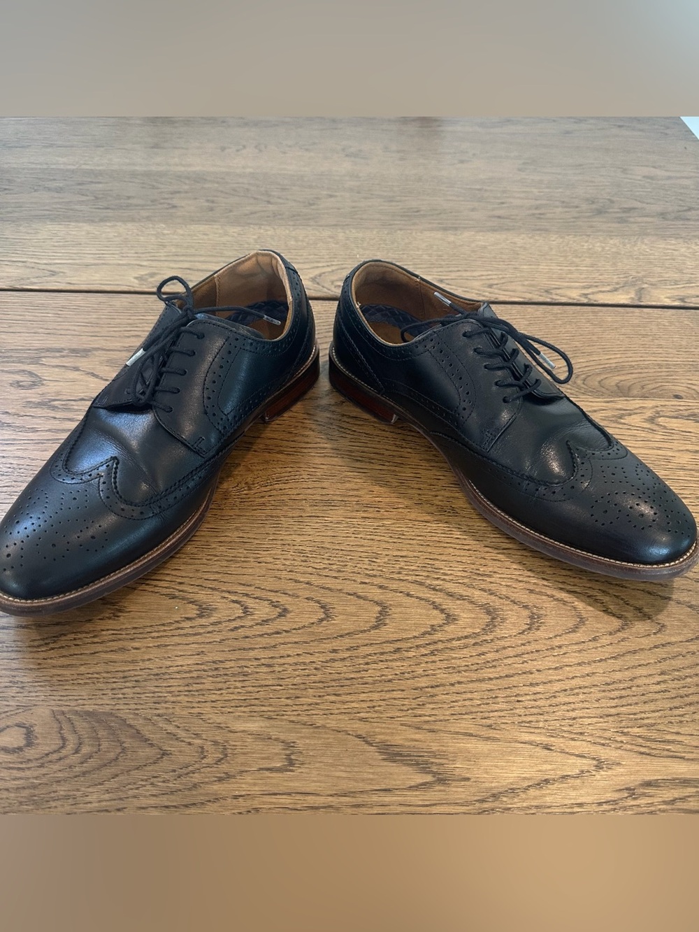 Florsheim Black Leather Wingtip Derby Shoes